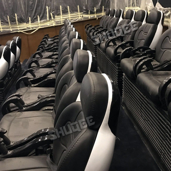 China Customized Size 7D Movie Cinema Widescreen With Comfortable Black Luxury Genuine Seat factory