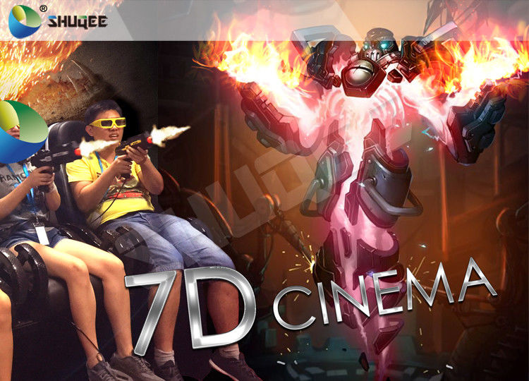 Interactive Shooting Gun 7D Cinema Theater With 2 / 4 / 6 / 8 Seats