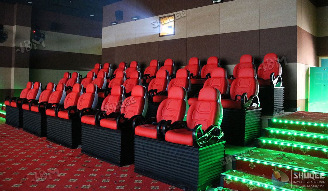 China 2 / 3 / 4 People 5D Cinema Seats Movement From Left To Right 0-24 Degree factory