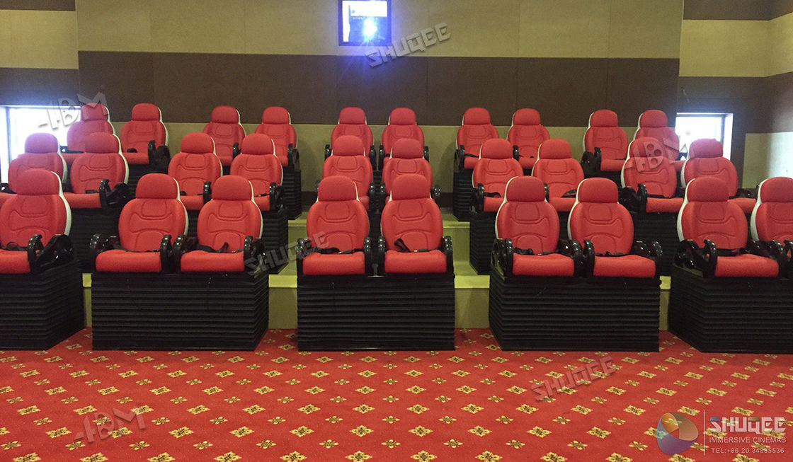 China Professional Scene 5D Movie Theater For Indoor Mini Cabin Cinema Red / Black Color factory