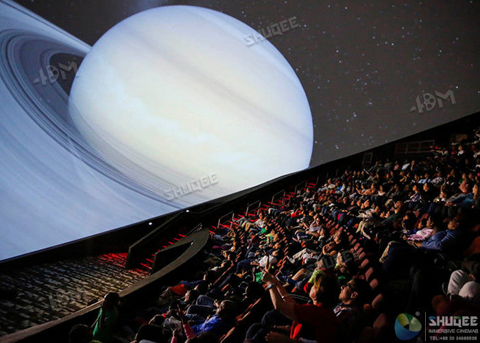 China Giant 4D Dome Cinema With Snow And Raining Effect Hemispherical Ball Curtain Screen factory