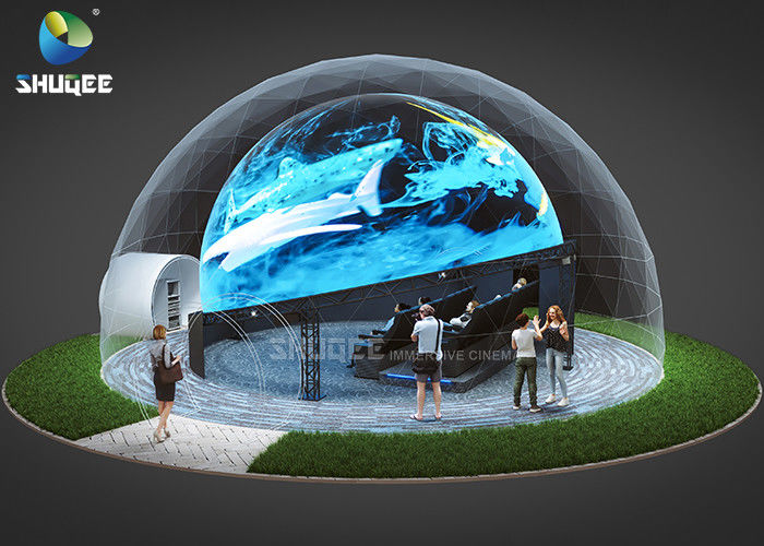 China 360 Mmersive Projection Dome Movie Theater With 16 Chairs Built On Playground factory
