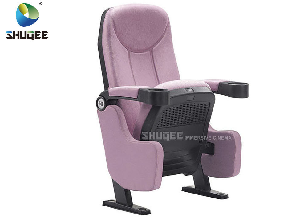 Luxury Fabric Movie Vip Theater Seats With Cup Holder Standard Size