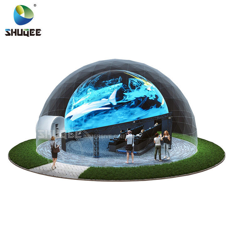 China Big Profit Business 14 People 5D Cinema Dome Projection Built On The Playground factory