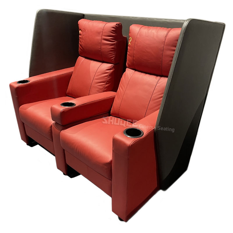 China Modern Movie Theater Seats With Private Space And Electric Recliner Foot Pedal factory