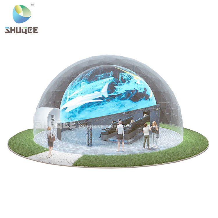 China Curved Screen 360 Dome Movie Theater With 4DM Electric Motion Seats For Museum / Theme Park factory