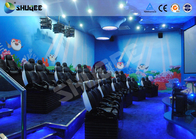 Striking Amusement 7D Movie Theater With Gun Playing , Motion Chair 0