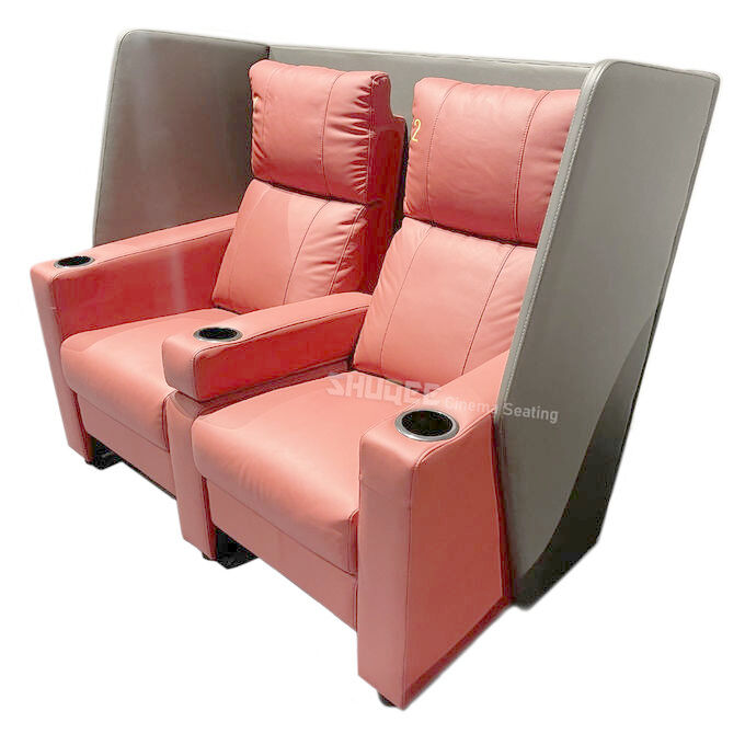 Contemporary Home Cinema System With Couple VIP Seating With Colorful Design 0