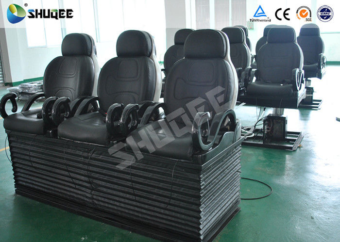 China Electric 5D Cinema Equipment With Black Motion Chair , Provide Accurate Motion Effect factory
