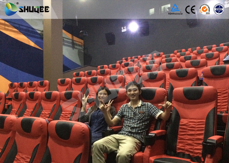 Special Effect  4D Cinema Equipment 120 People Electric System Motion Chairs Black Color 1