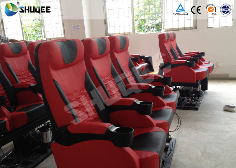 Large Mobile 4D Movie Theater Equipment  , Motion Chairs With Comfortable Headrest And Cup Saucer 0