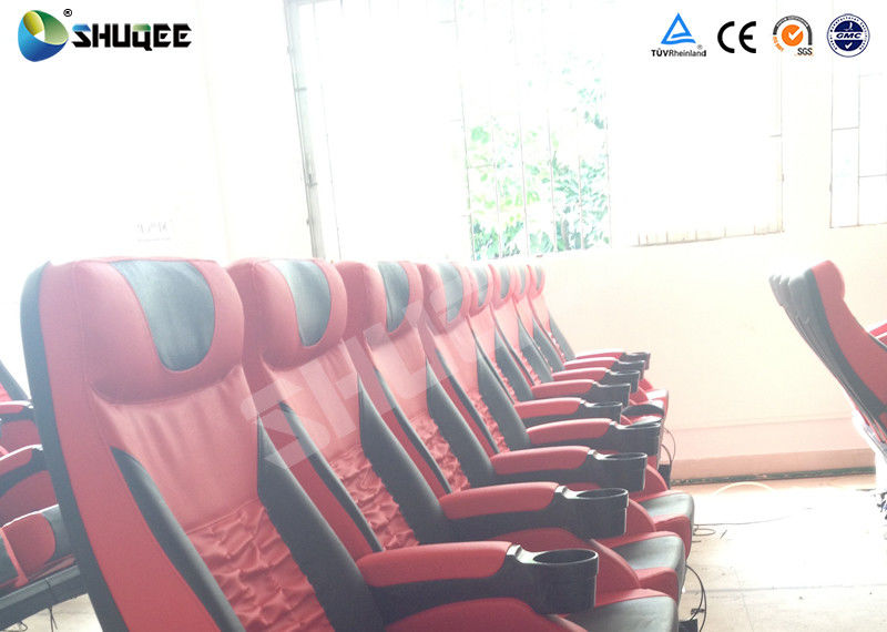 Special Effect  4D Cinema Equipment 120 People Electric System Motion Chairs Black Color 0