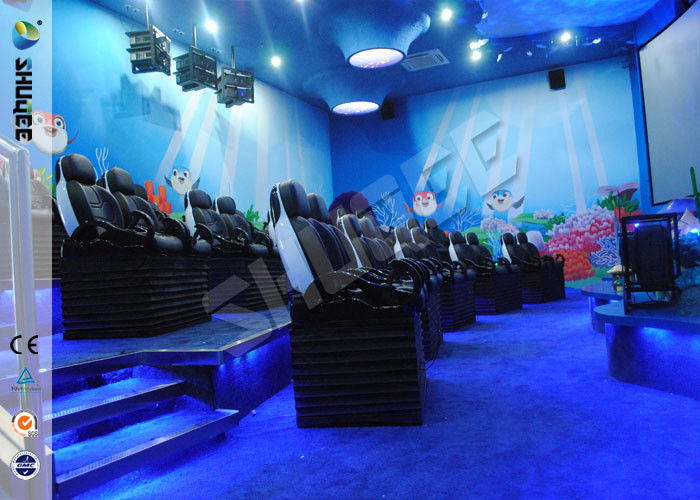 China Customized 5D Movie Theater Ocean park 5D Motion Cinema Arc Screen Luxury Chairs  Movies factory