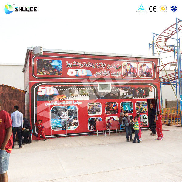 China Virtual Reality Kino 5D Cinema 5D Simulator With Spray air / Water factory