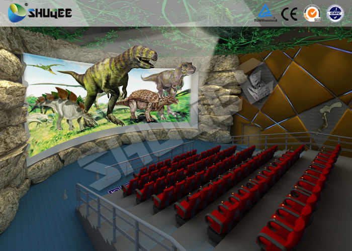 China Large 360 Degree Screen 4D Movie Theater With 4D Simulator Can Hold 60-100 People factory