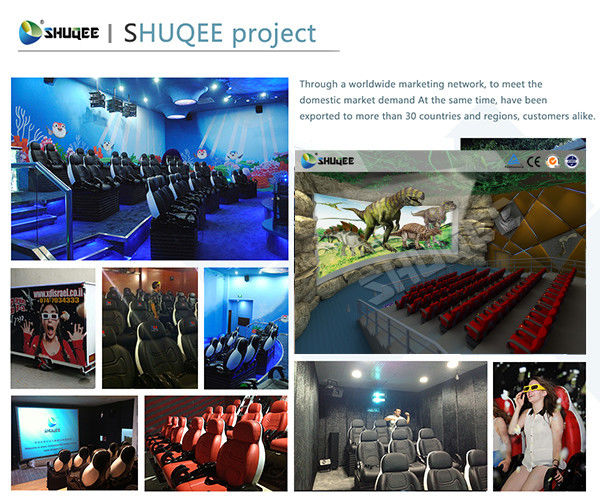 Large 360 Degree Screen 4D Movie Theater With 4D Simulator Can Hold 60-100 People 0