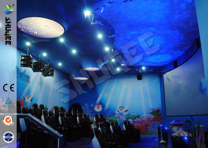 Blue Ocean Theme Park Dynamic 7d Cinema Equipment Large HD Arch Screen 0