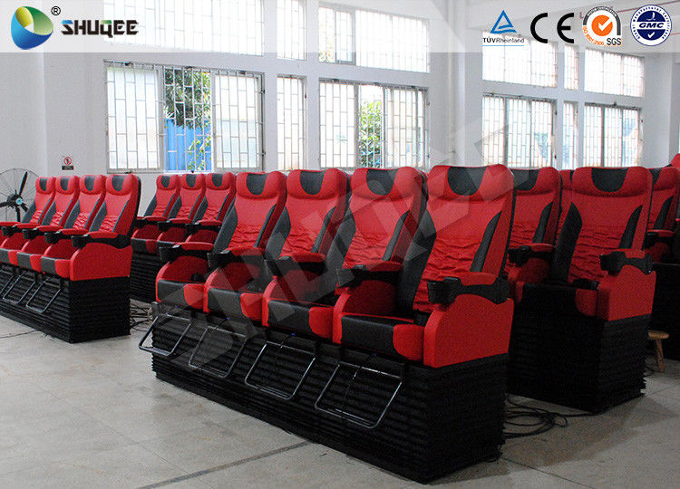 Large 4D Movie Theater Long Movie Pneumatic System Chair With Cup Holder