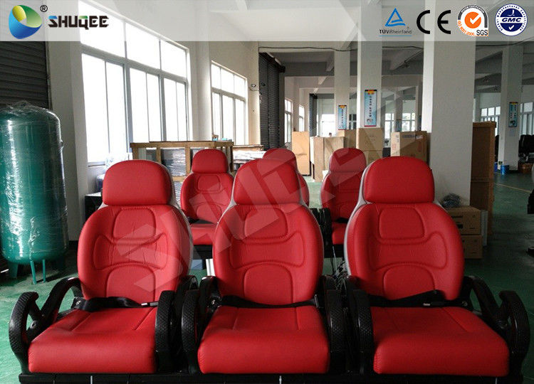 Red Color Luxury Seats 5D Movie Theater For Mobile Truck / Museum / Park