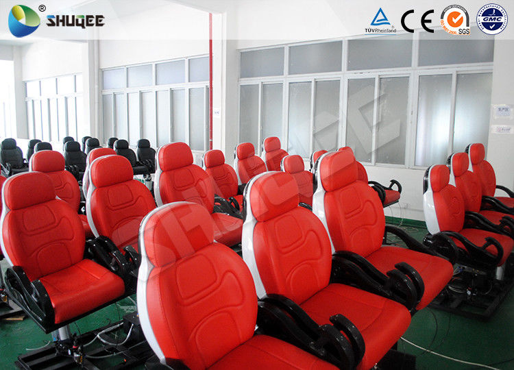 Red Color Luxury Seats 5D Movie Theater For Mobile Truck / Museum / Park