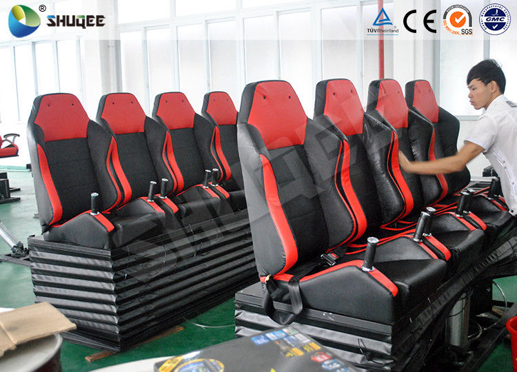 China Attractive Entertainment Project 6D Cinema Equipment With Red 4 Seats Per Set factory