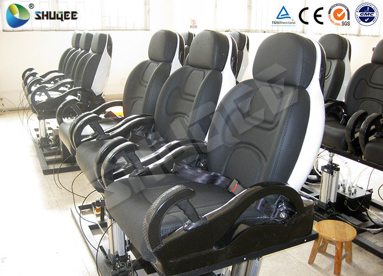 China Electronic Motion 5D Cinema System Black Genuine Leather For Shopping Mall factory