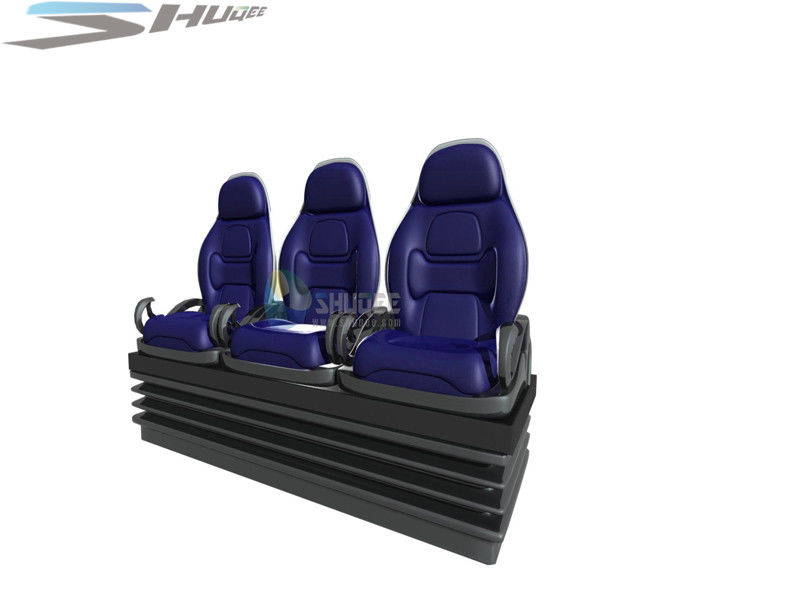 Hydraulic System 3DOF Motion Theater Chair With Push Back , Leg Tickle Special Effect