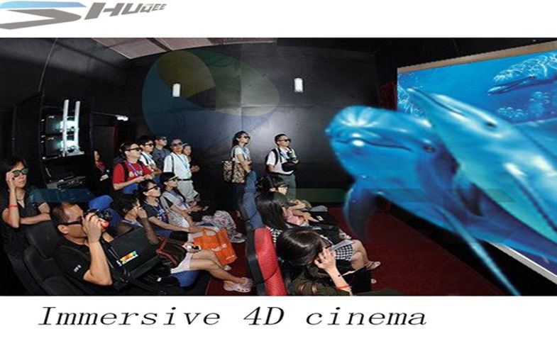China 4D Movie Theater With Motion Chair Seat, Special Effect System, Flat / Arc Screen factory