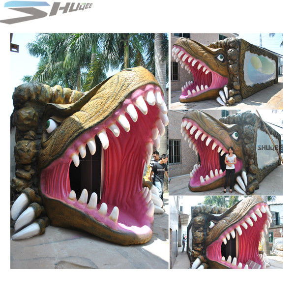 Dinosaur 5D Movie Theater Equipment Motion Cinema Seating With Cup Holder