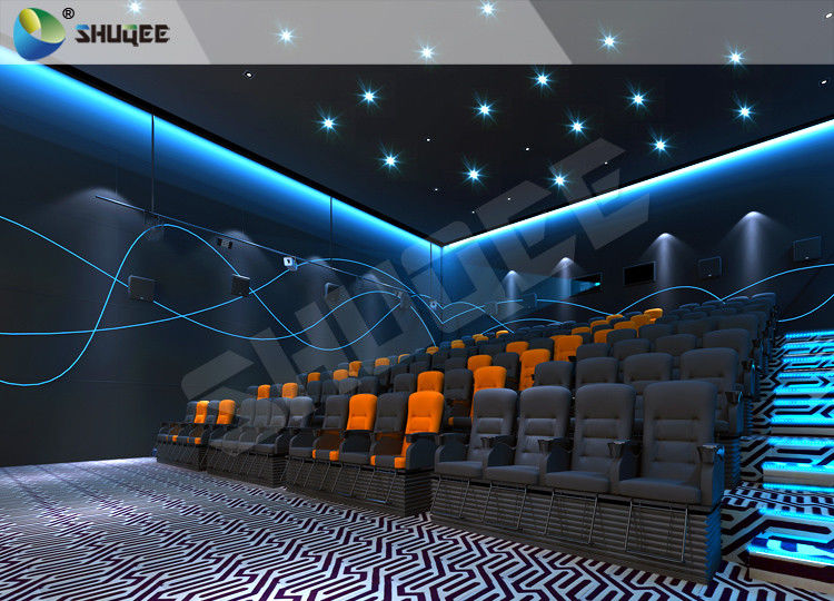 Huge Funny 5D Theater System Outside Cabin Hydraulic Dynamic System