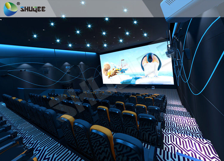 Special Effect  4D Cinema Equipment 120 People Electric System Motion Chairs Black Color
