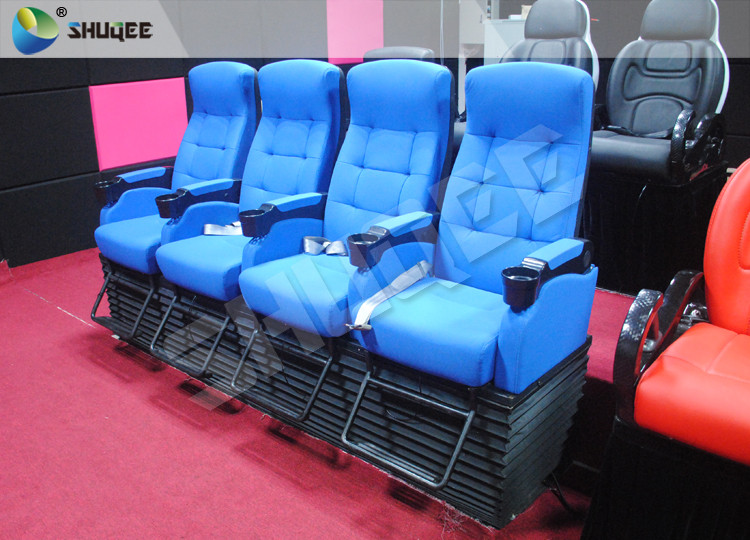 Blue 4 Seats 1 Sets 4D Home Cinema Equipment With Foot Support