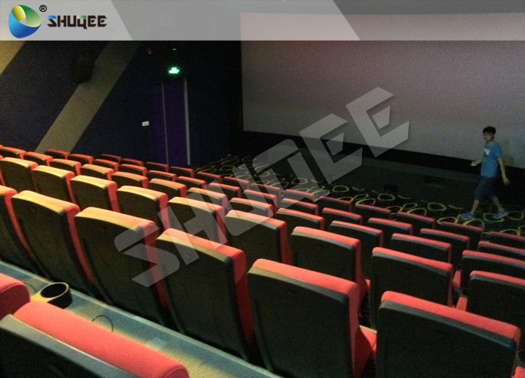 New Design 4D Movie Theater Red Chairs Pneumatic System / Hydraulic System