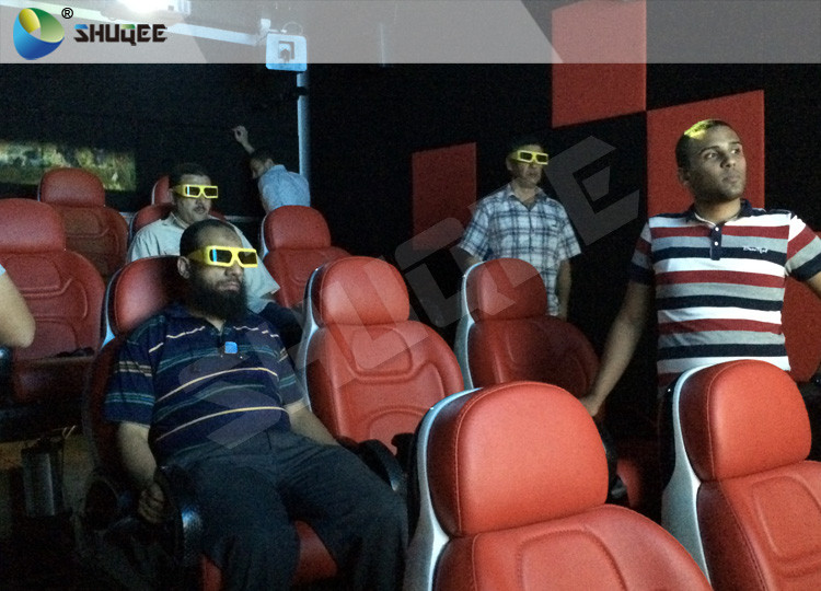 Movie Rides 5D Movie Theater 5D Cinema Equipment With Black / Red Chair