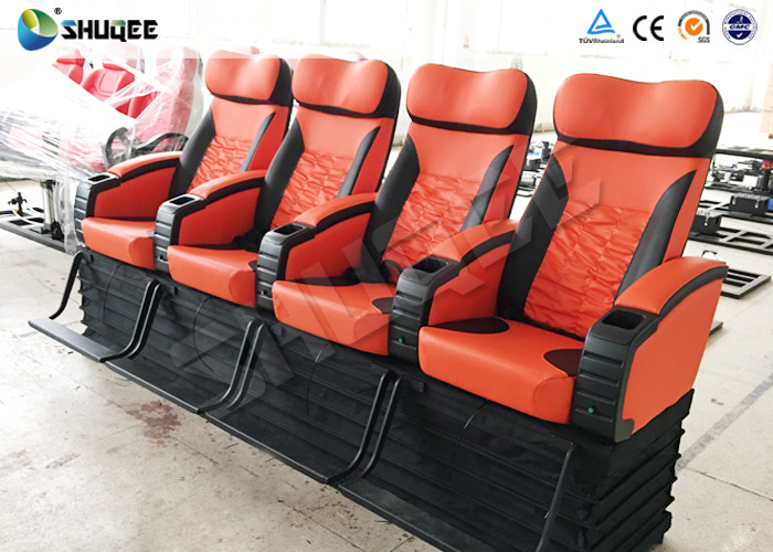 Electric System 4D Movie Theater 120 Red Color Seats For Shopping Center