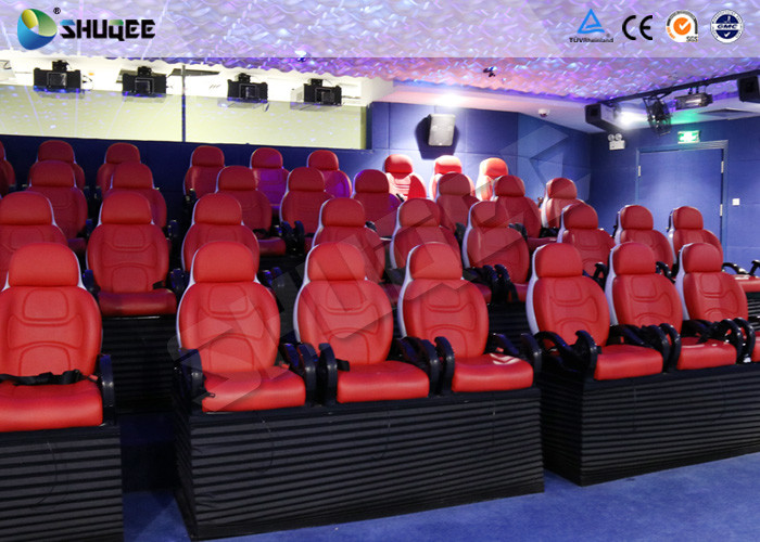 Fiberglass / Genuine Leather 5D Cinema Movies Theater With Pneumatic System