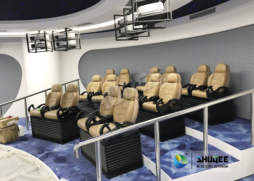 Flight / Roller Coaster / Dinosaur Simulator 5D Movie Theater With Pneumatic Motion Chair