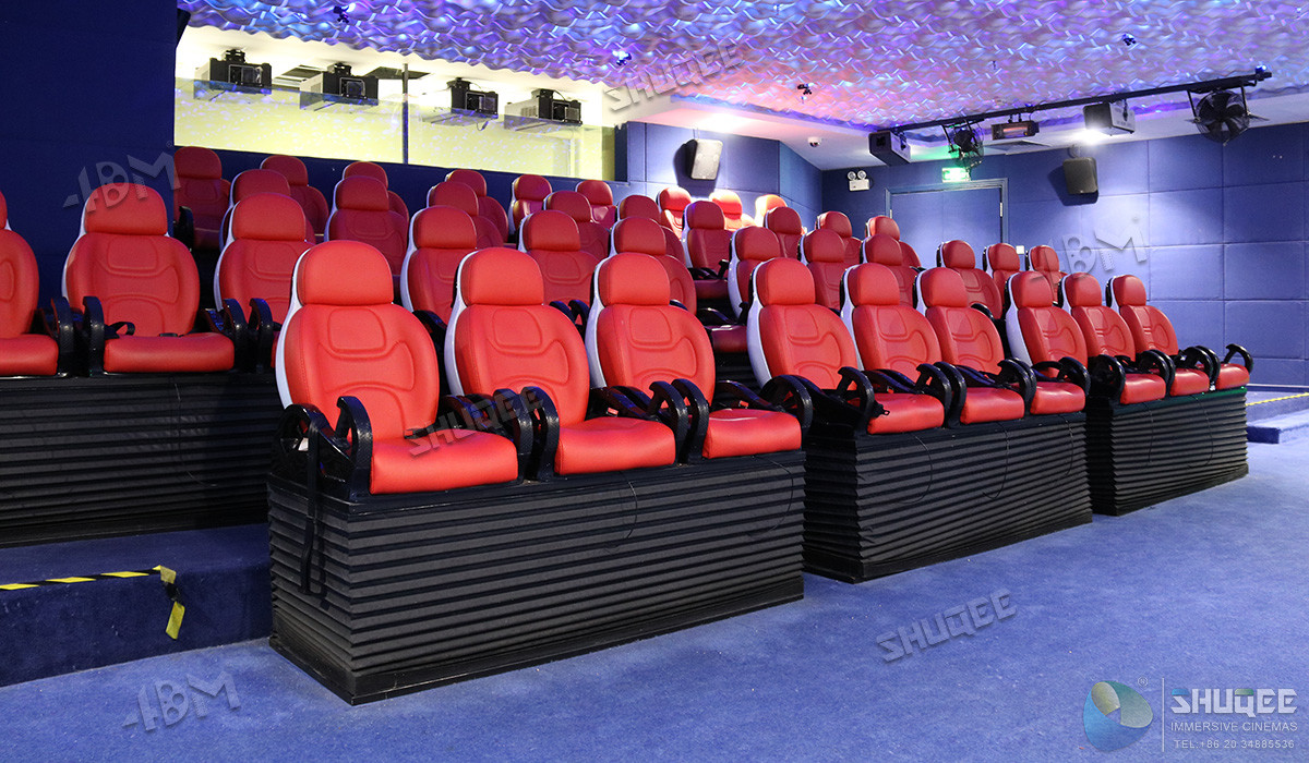 Aesthetic Appearance 5D Cinema Theatre With Safety Belt And 3D Glasses For Amusement Park