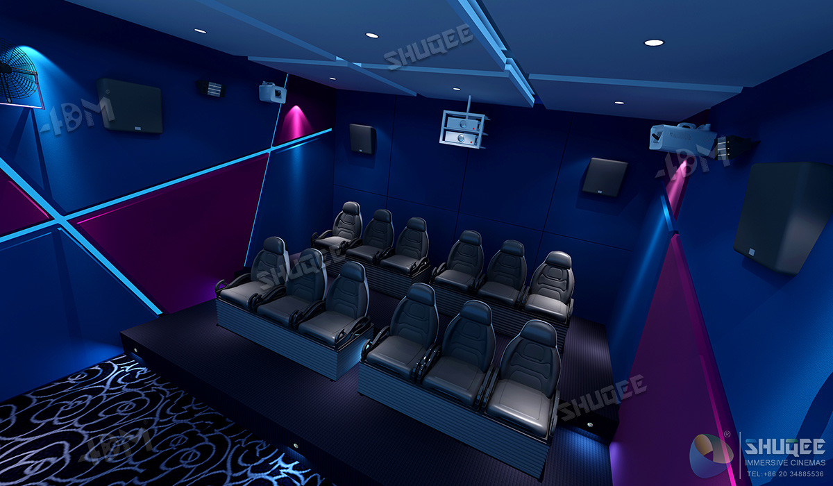 Durable Digital 7D Cinema Dynamic Chair With Projectors / Screen System