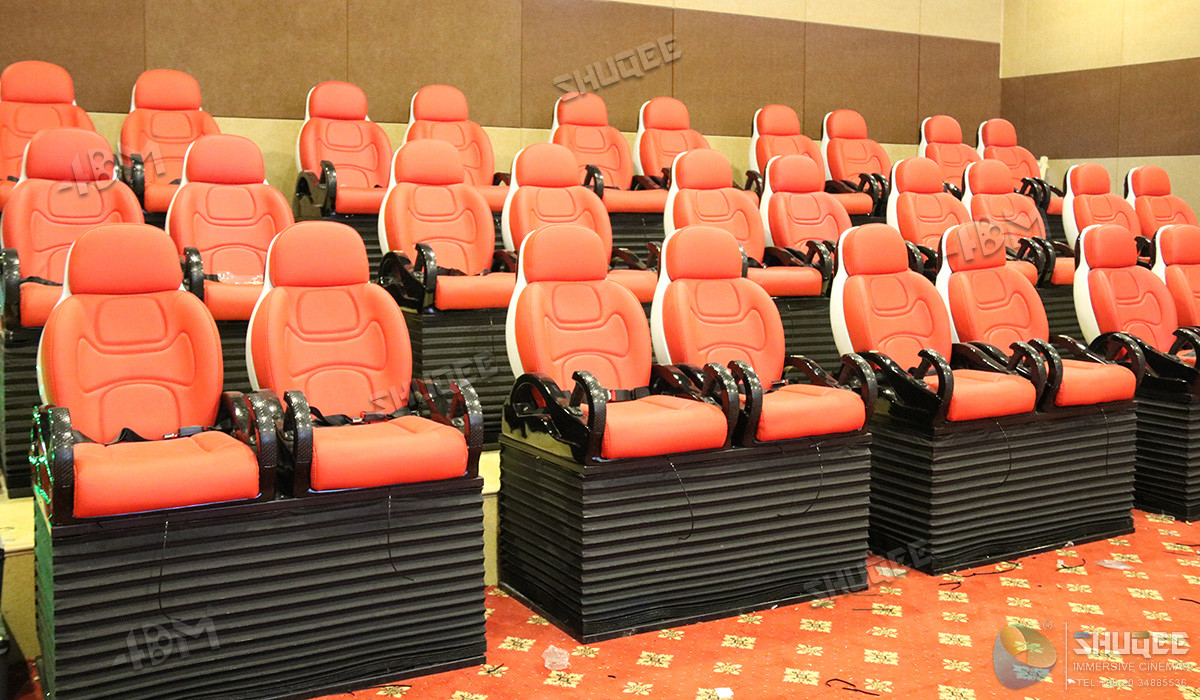 2 / 3 / 4 People 5D Cinema Seats Movement From Left To Right 0-24 Degree