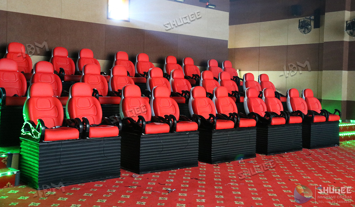 Professional Scene 5D Movie Theater For Indoor Mini Cabin Cinema Red / Black Color