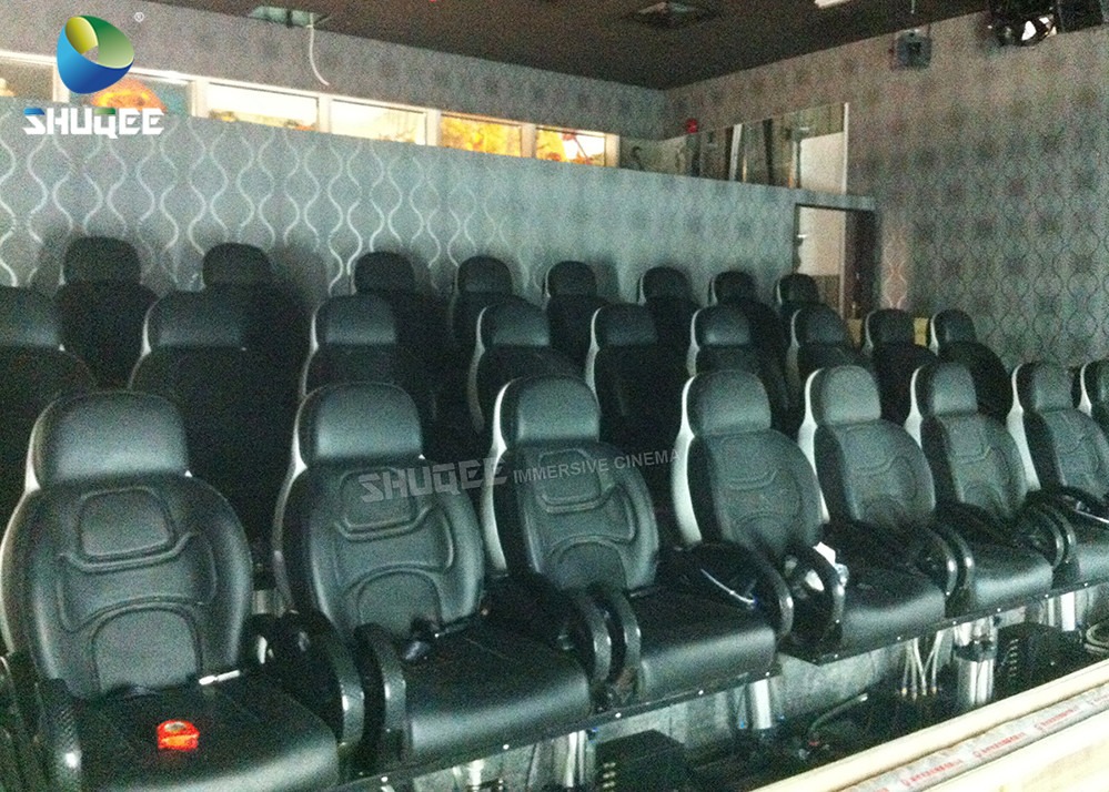 12-200 Seats 5D Movie Chairs 7D Simulator Cinema With Curve Metal Screen