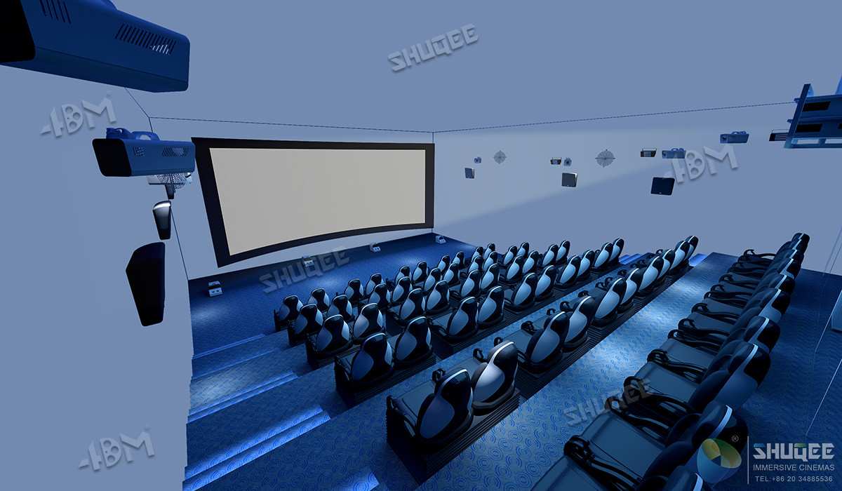 5D Movie Theater System With Rain Motion Effect Luxury Cinema Seating
