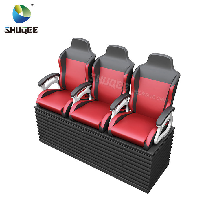 Red 5d Synthetic Leather Theater Furniture Cinema Chairs For Church