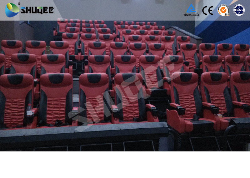 Large Mobile 4D Movie Theater Equipment  , Motion Chairs With Comfortable Headrest And Cup Saucer