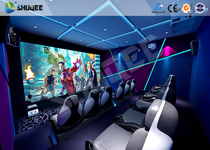 5D Motion Ride Movie Theater Seats With Vibration , Movement , Leg Sweep Effect