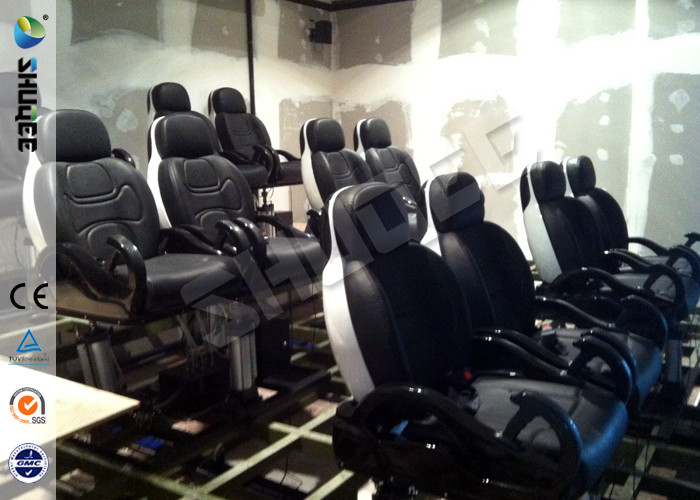 5D Durable Movie Cinema Motion Chair 2 Seats / set With Vibration / Jet And Shift