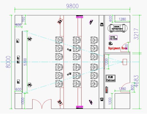 Customized 4D Movie Theater With Simulator System, 2 / 3 Seats / Set Motion Chair 0