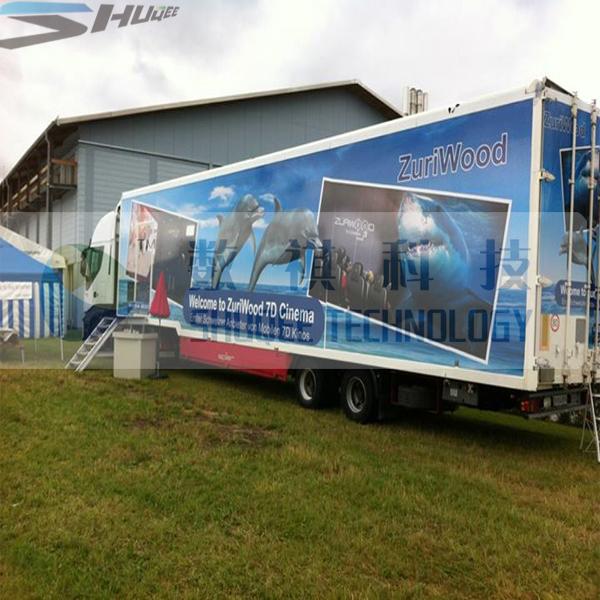 Mini Trailer 6D Movie Theater With 6 Seats For Inside 0