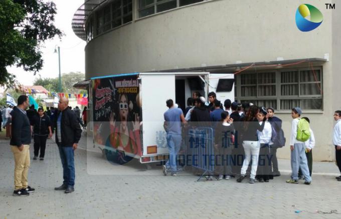 Amazing Mobile Truck 5D Cinema With 6 Seats And Special Effects Inside 1